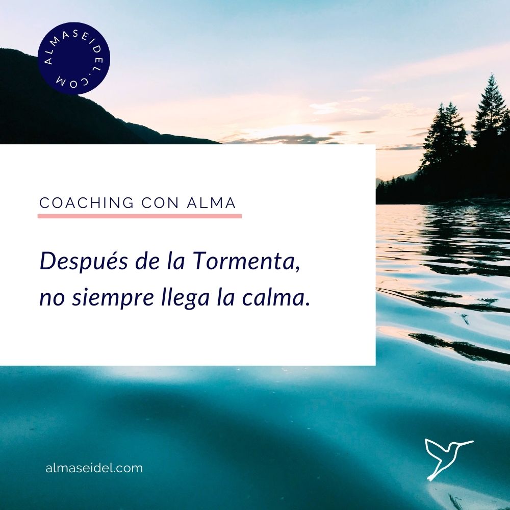 Despues de la Tormenta, no siempre llega la Calma. Coaching con Alma Seidel.