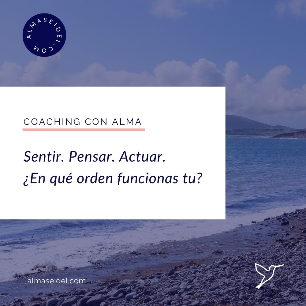 Sentir. Pensar. Actuar. En qué orden funcionas tu. Coaching con Alma Seidel.